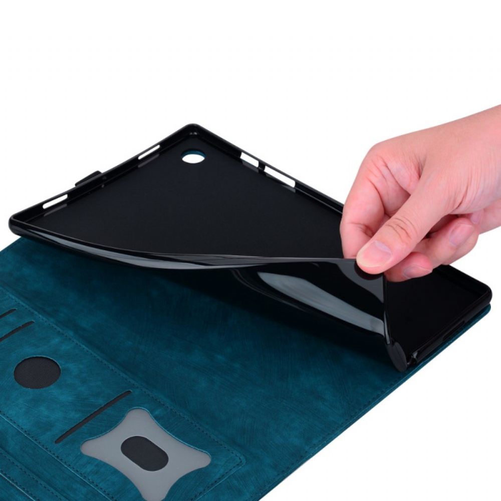 Kožený Kryt Na Samsung Galaxy Tab S10 Fe Plus Kočičí Scéna