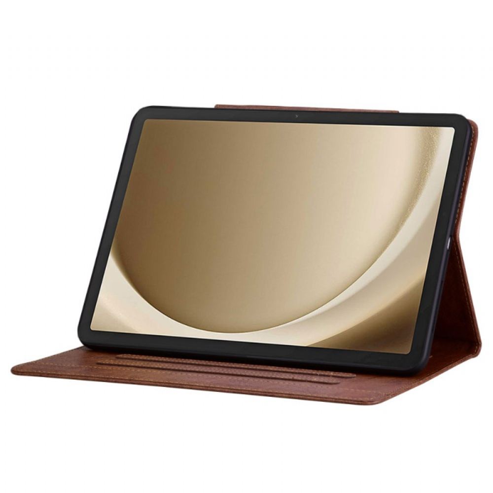 Kožený Kryt Samsung Galaxy Tab S10 Fe Plus Kočičí Spona