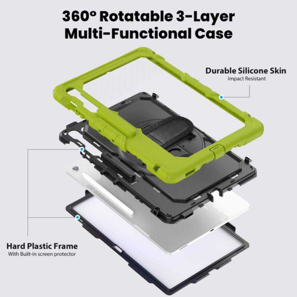 Kryt Samsung Galaxy Tab S10 Fe Plus Ultra Odolné S Ramenním Popruhem