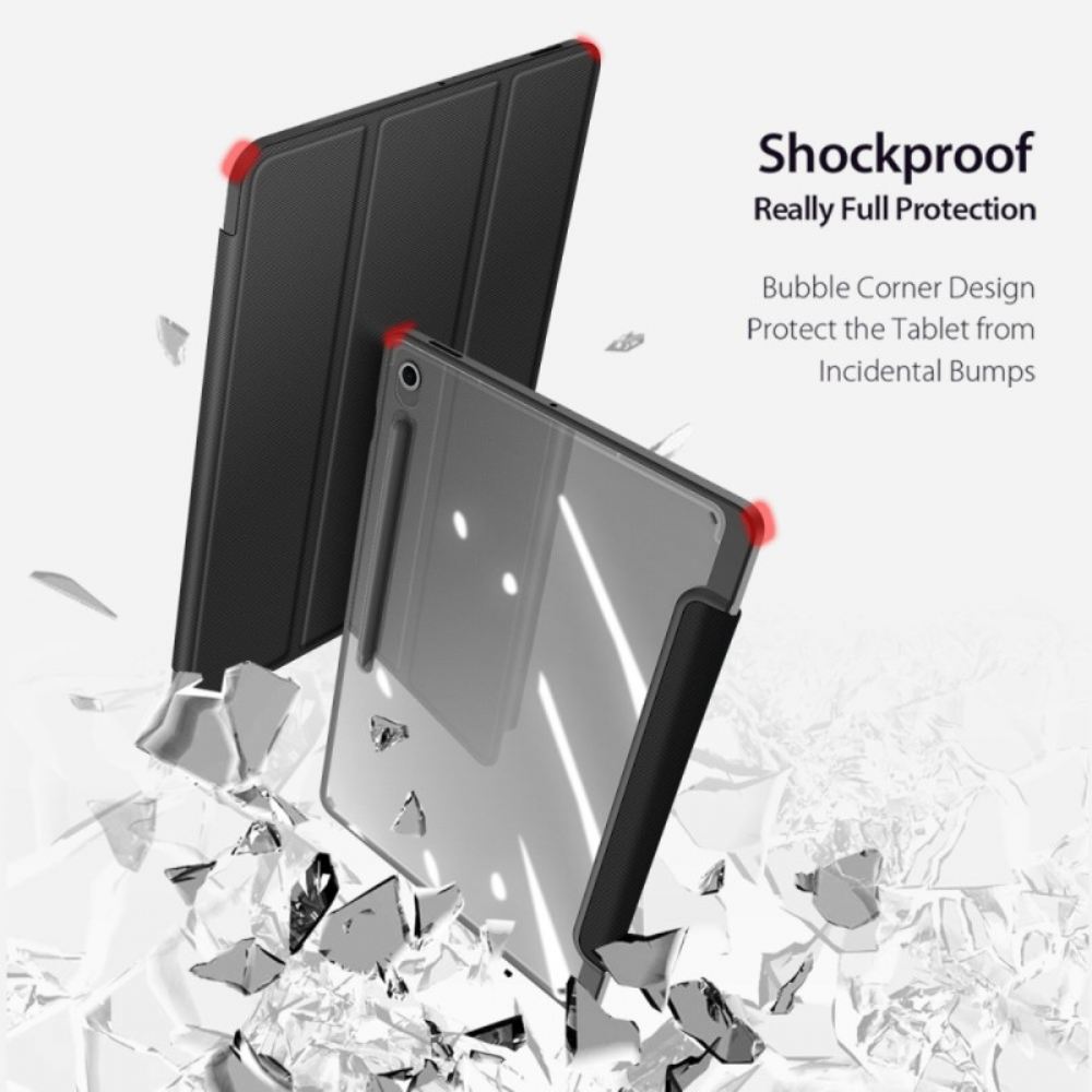 Samsung Galaxy Tab S10 Fe Plus Třípanelový Průhledný Zadní Kryt