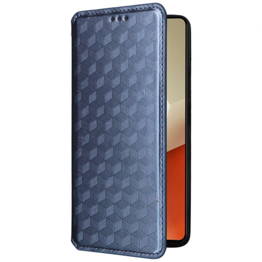 Kožené Pouzdro Folio Poco X6 5g 3d Kostky