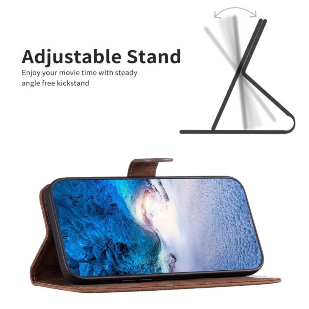 Kožené Pouzdro Folio Poco X6 5g Binfen Color Diamantový Vlys