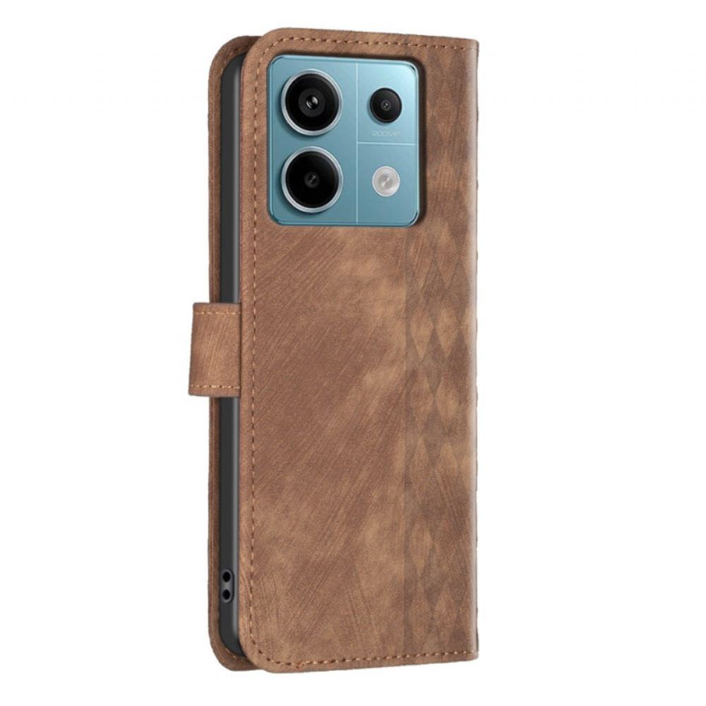 Kožené Pouzdro Folio Poco X6 5g Binfen Color Diamantový Vlys