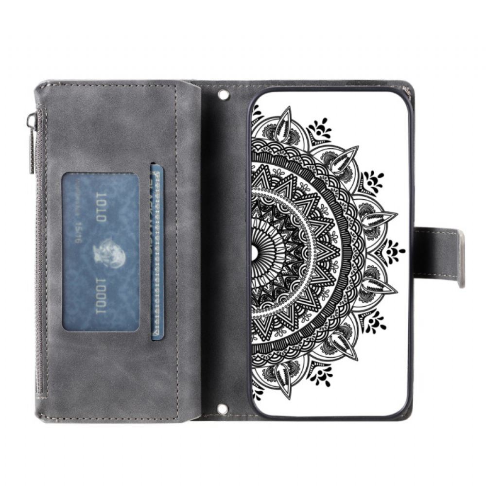 Kožený Kryt Na Poco X6 5g Peněženka S Páskem Mandala