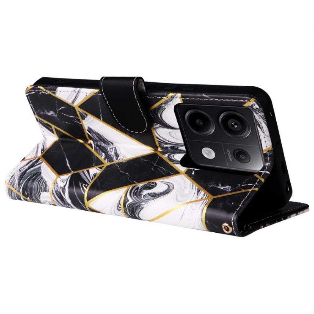 Kožený Kryt Poco X6 5g Design Mramorového Popruhu