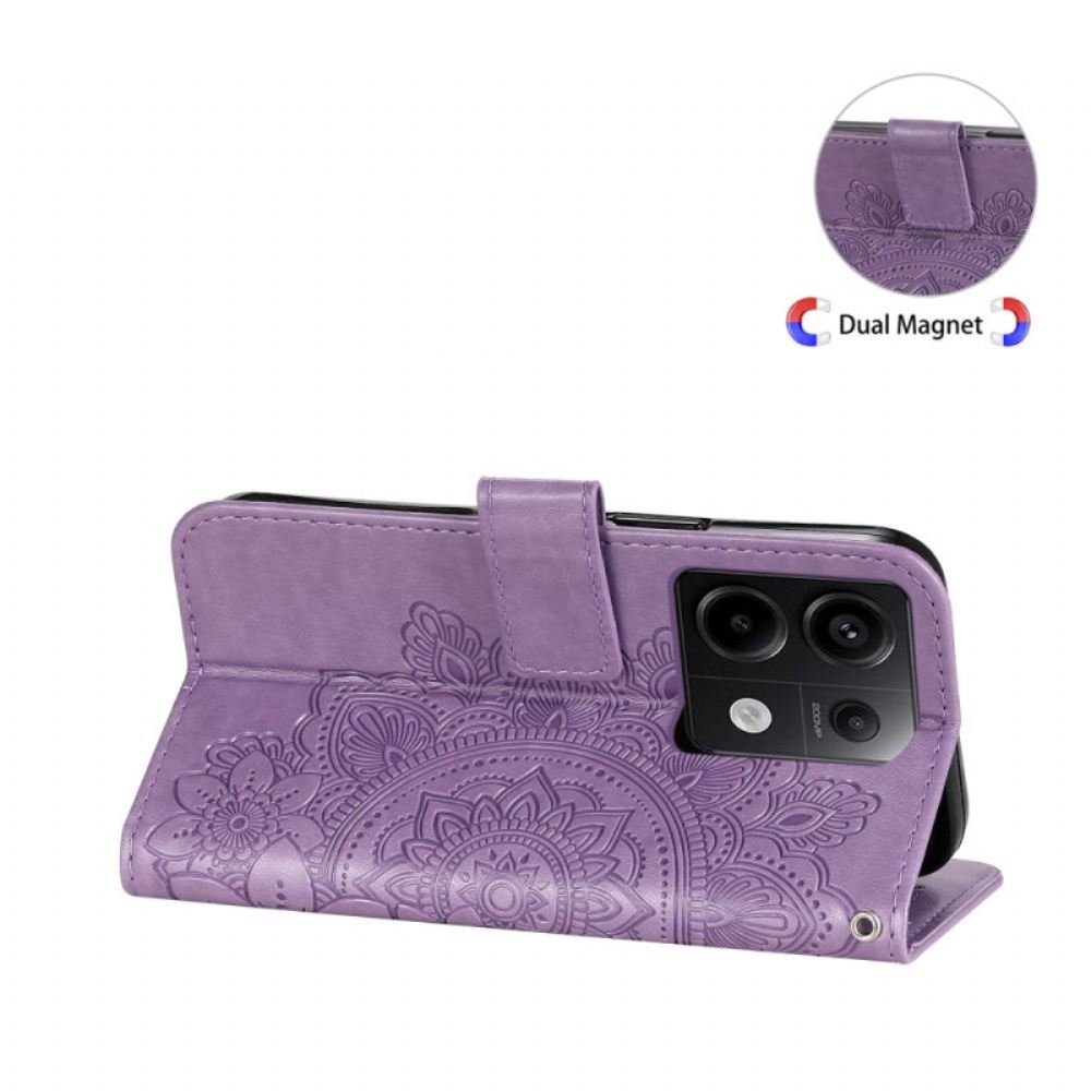 Kožený Kryt Poco X6 5g Mandala Se Šňůrkou