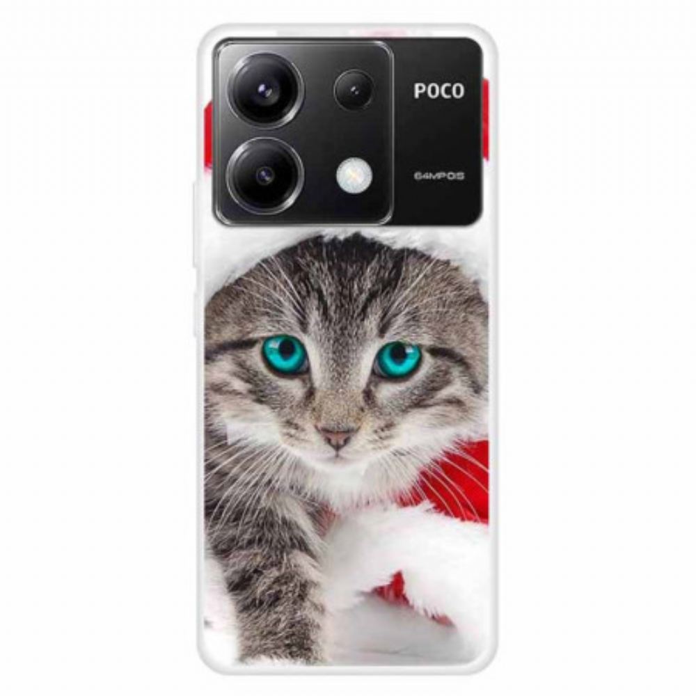 Kryt Poco X6 5g Kryty Na Mobil Kočka V Červeném Klobouku