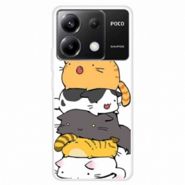 Kryt Poco X6 5g Naskládané Kočky