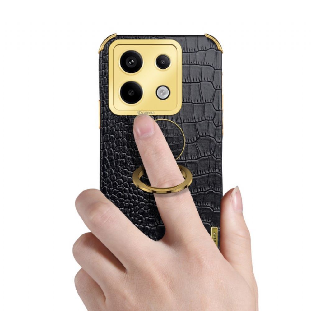 Kryt Poco X6 5g Styl Krokodýl S Podpůrným Kroužkem