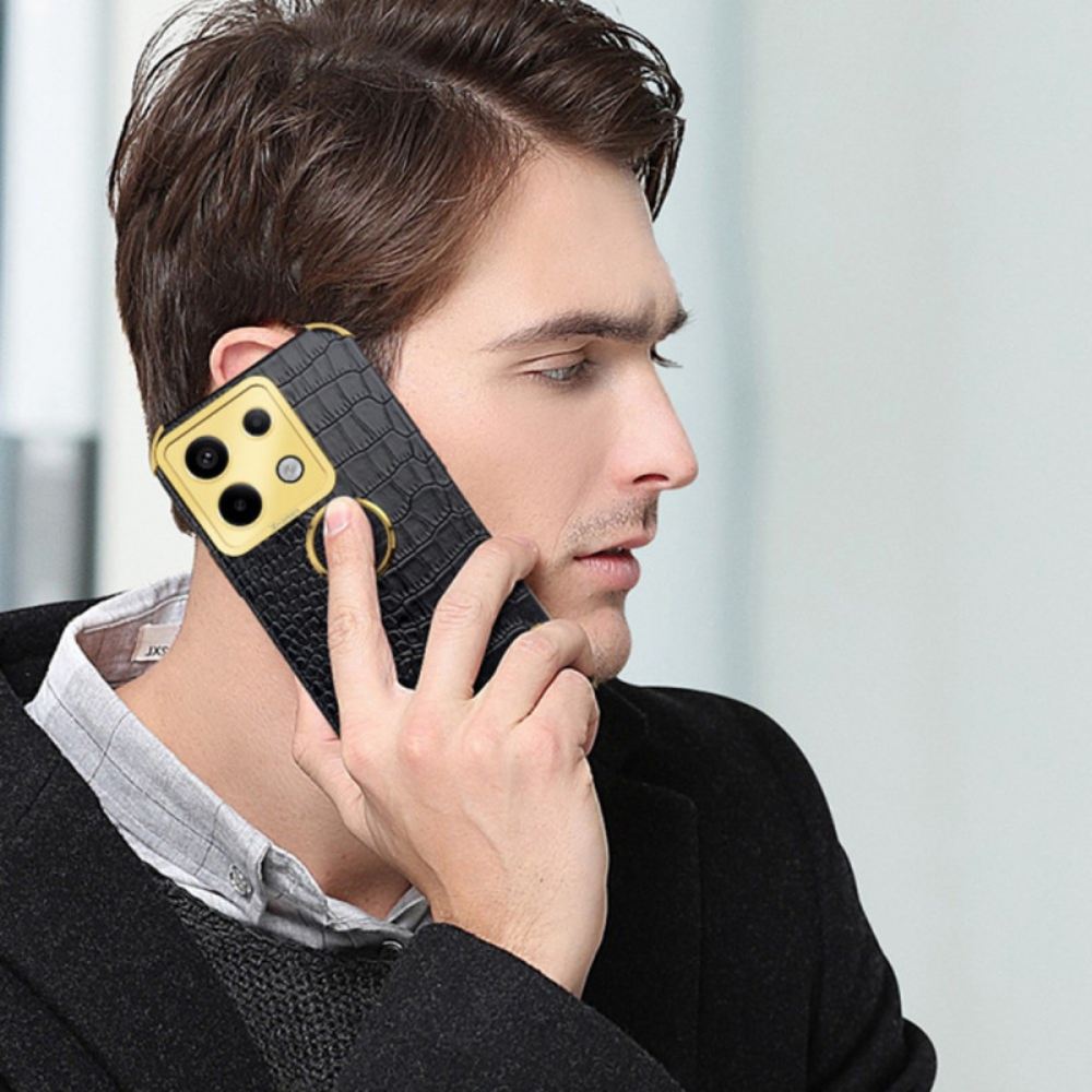 Kryt Poco X6 5g Styl Krokodýl S Podpůrným Kroužkem