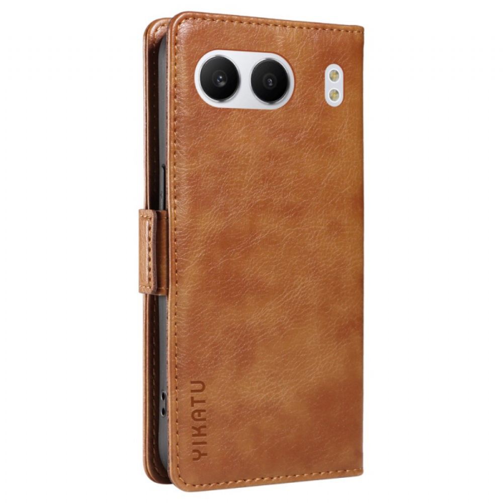 Kožené Pouzdro Folio Na Oneplus Nord 4 Yikatu Umělá Kůže Liči