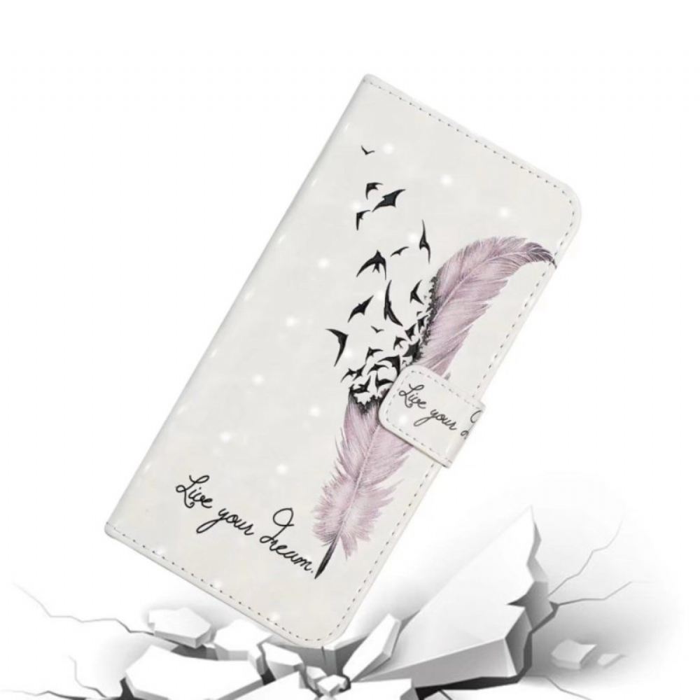 Kožený Kryt Na Oneplus Nord 4 3d Růžové Pírko