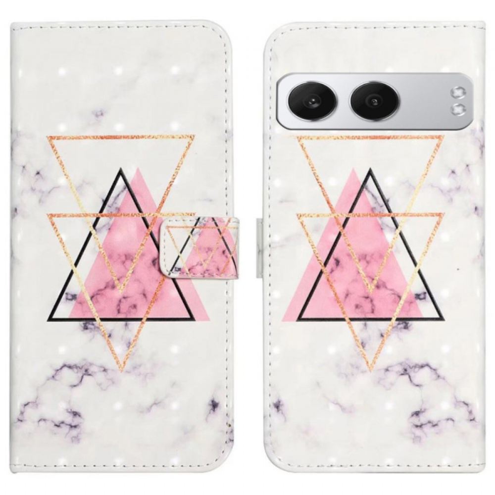 Kožený Kryt Na Oneplus Nord 4 3d Trojúhelníky