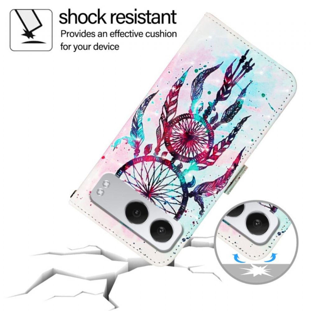 Kožený Kryt Na Oneplus Nord 4 Akvarelová Lapač Snů