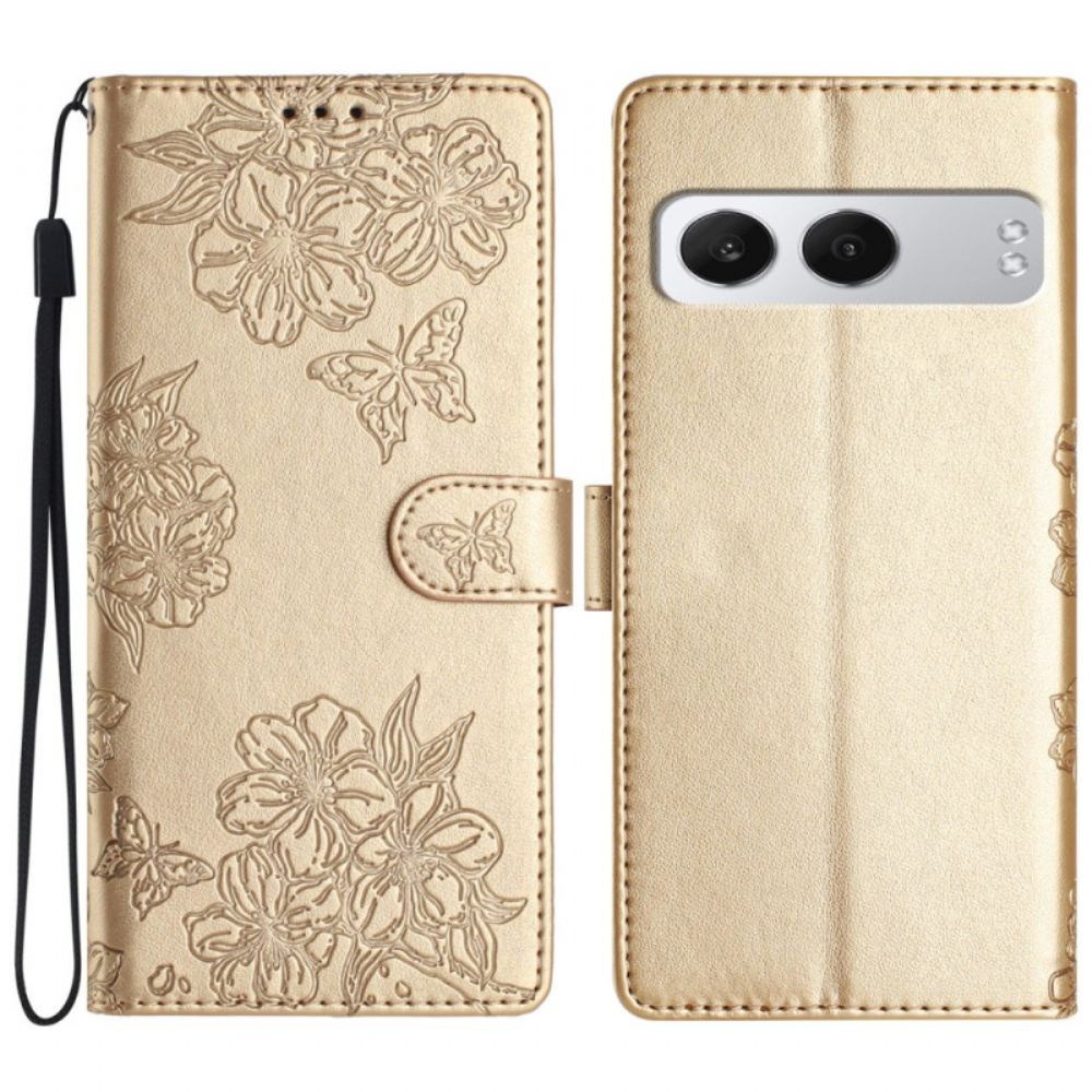 Kožený Kryt Na Oneplus Nord 4 Květinový Design Pásku