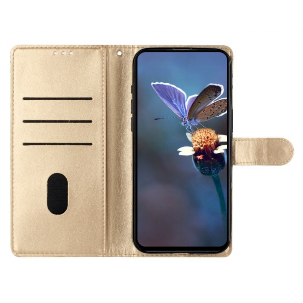 Kožený Kryt Na Oneplus Nord 4 Květinový Design Pásku