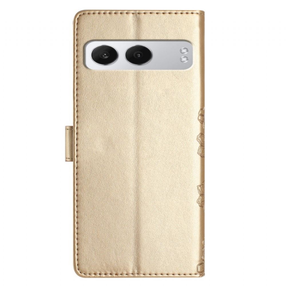 Kožený Kryt Na Oneplus Nord 4 Květinový Design Pásku