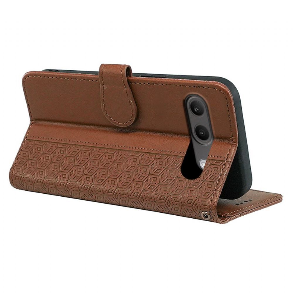 Kožený Kryt Oneplus Nord 4 Krychlový Vzor