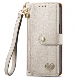 Kožený Kryt Oneplus Nord 4 Peněženka Se Srdíčkem A Rfid Blokováním
