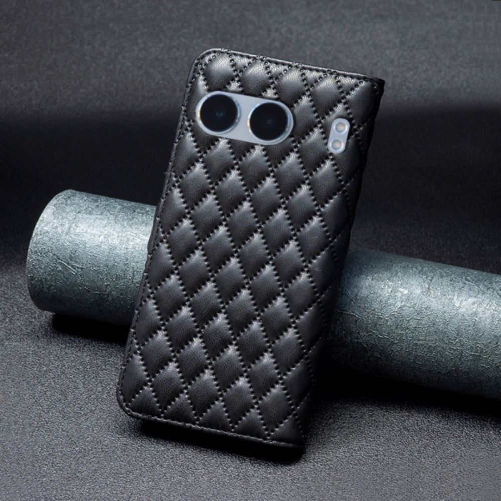 Kožený Kryt Oneplus Nord 4 Prošívaná Barva Binfen