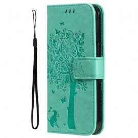 Kožený Kryt Oneplus Nord 4 Strom A Kočka