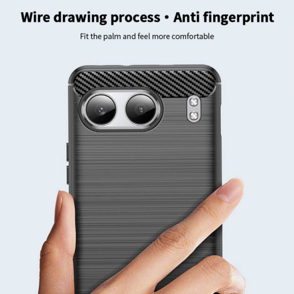 Kryt Na Oneplus Nord 4 Kartáčované Uhlíkové Vlákno