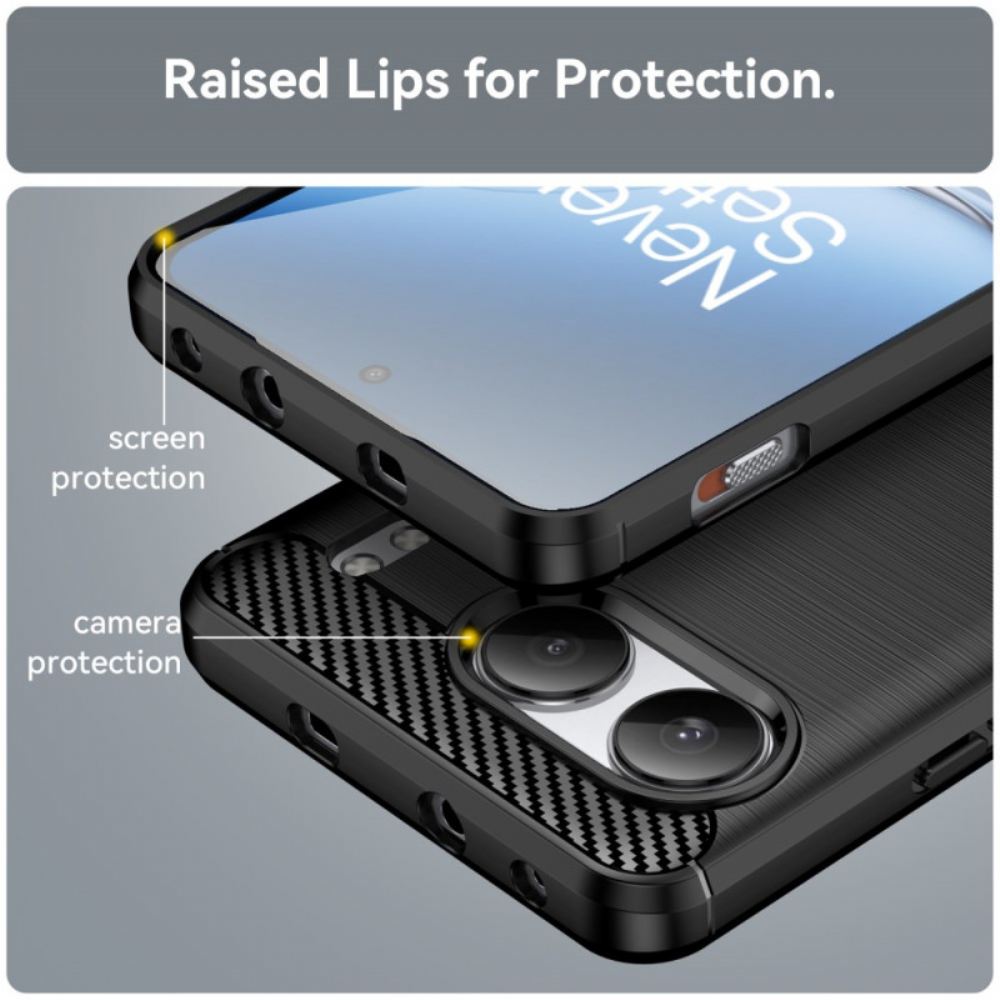 Kryt Oneplus Nord 4 Kryty Na Mobil Kartáčované Uhlíkové Vlákno