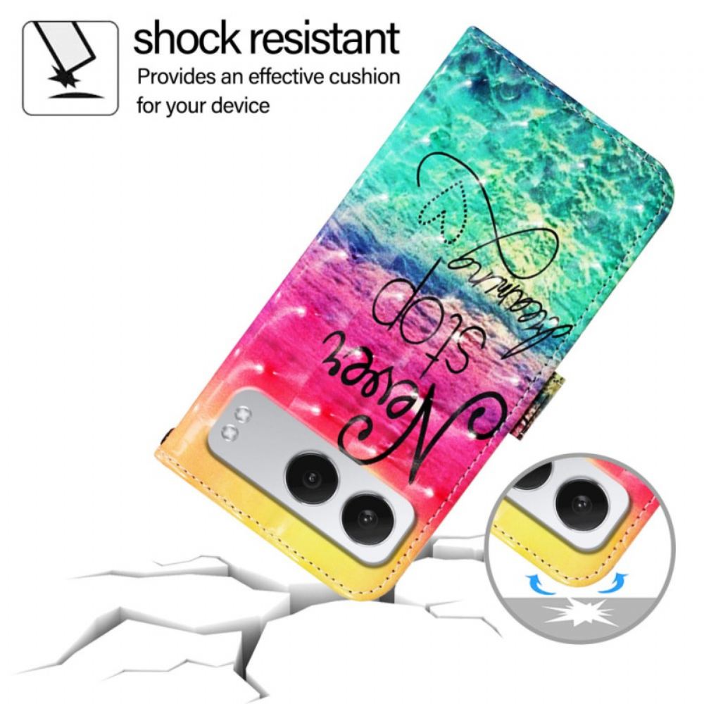 Peněženková Pouzdra Oneplus Nord 4 Nikdy Nepřestávej Snění