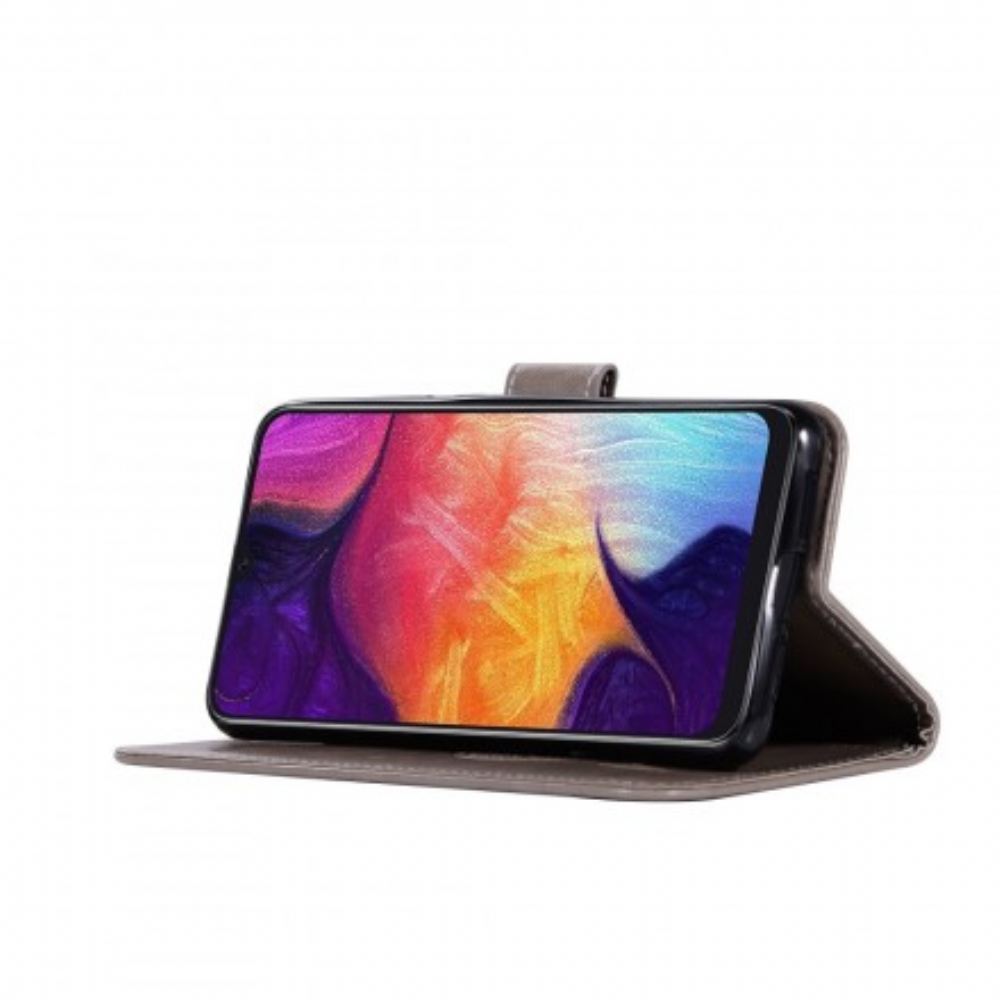 Flipové Pouzdro Na Samsung Galaxy A70 Kožený Efekt Catch Dreams Owl