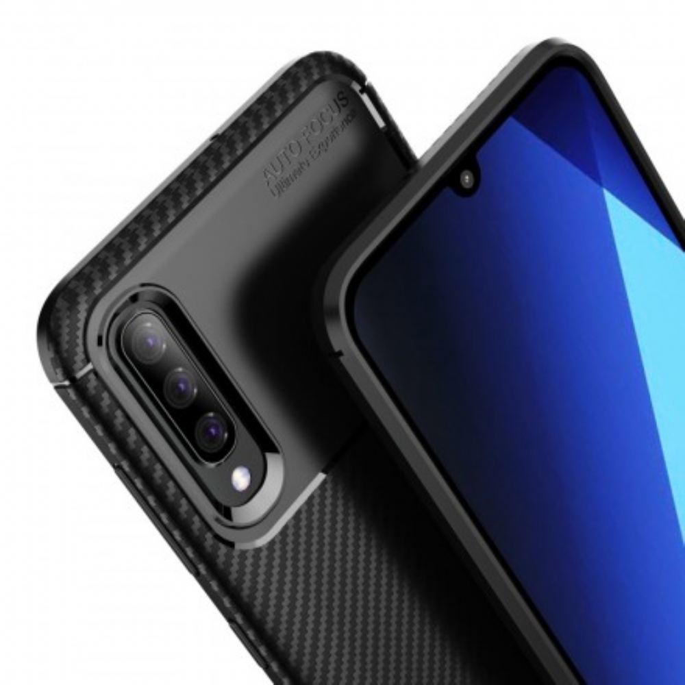 Kryty Na Mobil Na Samsung Galaxy A70 Flexibilní Textura Uhlíkových Vláken