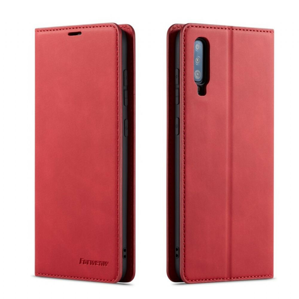 Kryty Na Mobil Na Samsung Galaxy A70 Flipové Pouzdro Kožený Efekt Forwenw