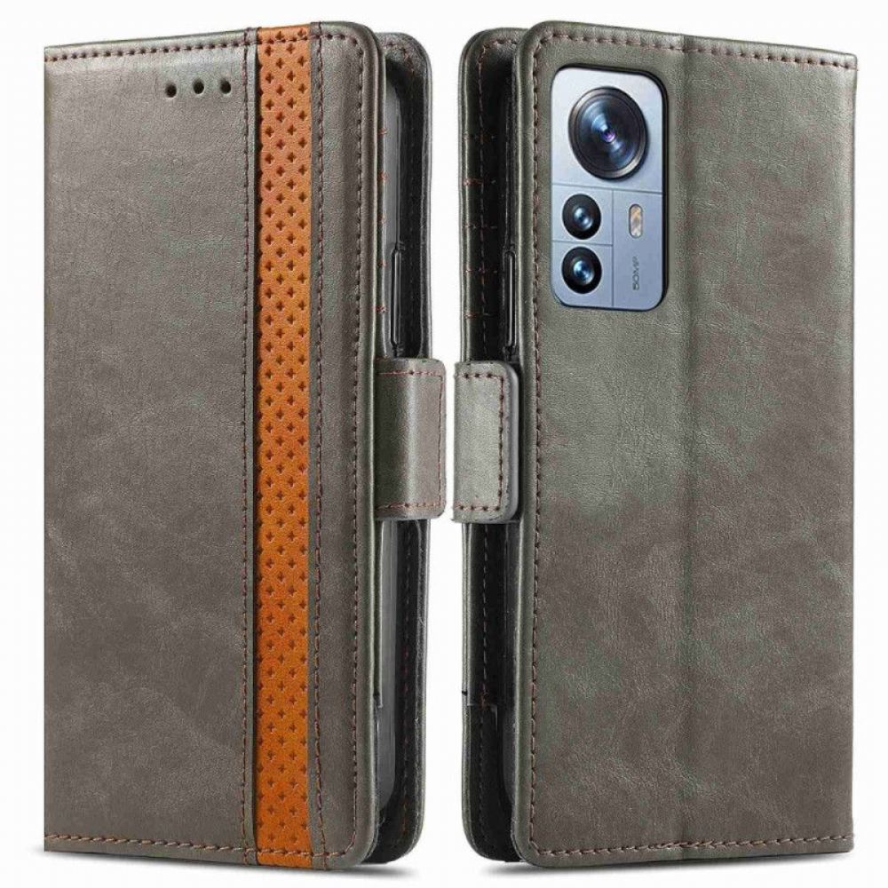Flipové Pouzdro Na Xiaomi 12T / 12T Pro Dvojbarevná Dvojitá Spona