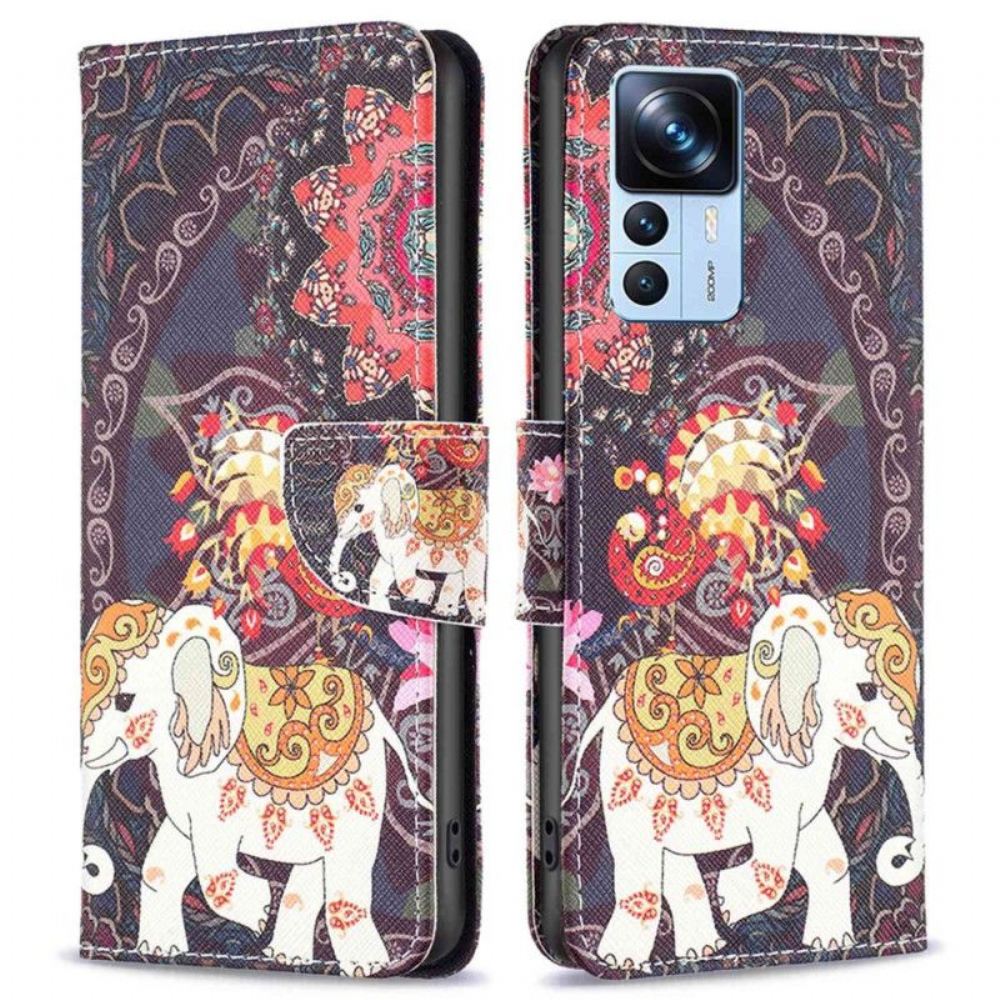 Flipové Pouzdro Na Xiaomi 12T / 12T Pro Slon Indický