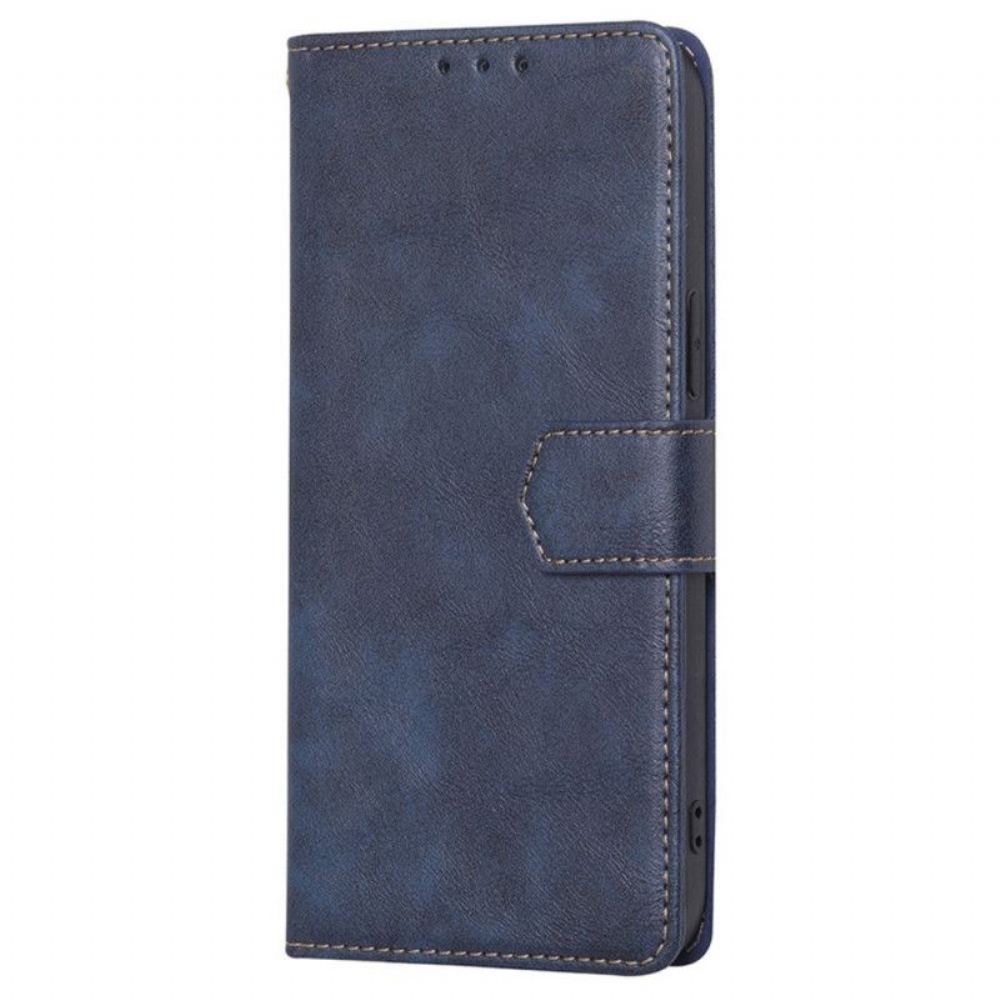 Kožené Pouzdro Na Xiaomi 12T / 12T Pro Couture Efekt Kůže