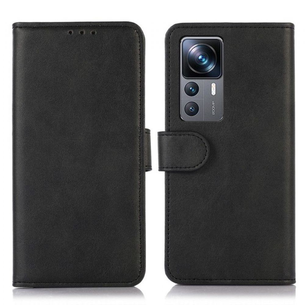 Kožené Pouzdro Na Xiaomi 12T / 12T Pro Efekt Kůže Střízlivosti