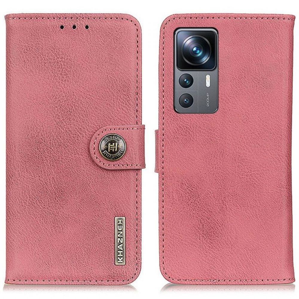 Kožené Pouzdro Na Xiaomi 12T / 12T Pro Imitace Kůže Khazneh