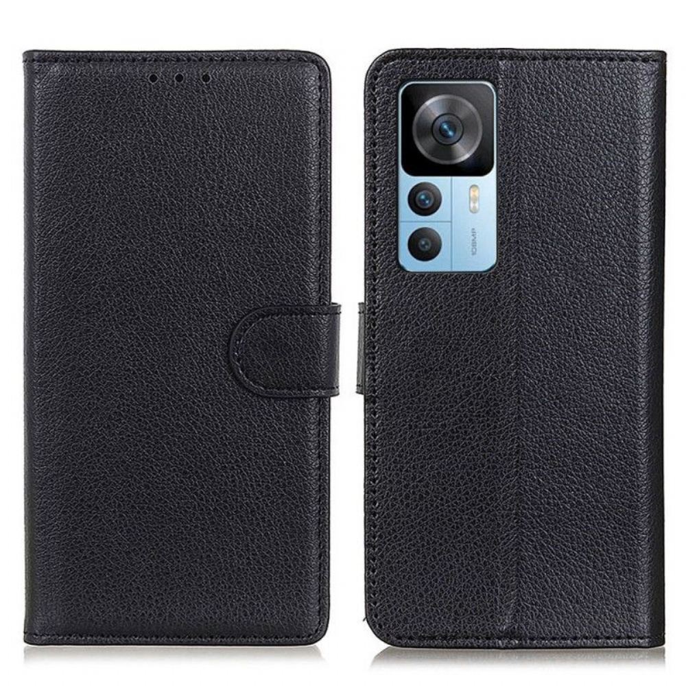Kožené Pouzdro Na Xiaomi 12T / 12T Pro Tradiční Umělá Kůže