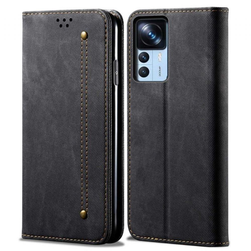 Kryty Na Mobil Na Xiaomi 12T / 12T Pro Flipové Pouzdro Tkanina