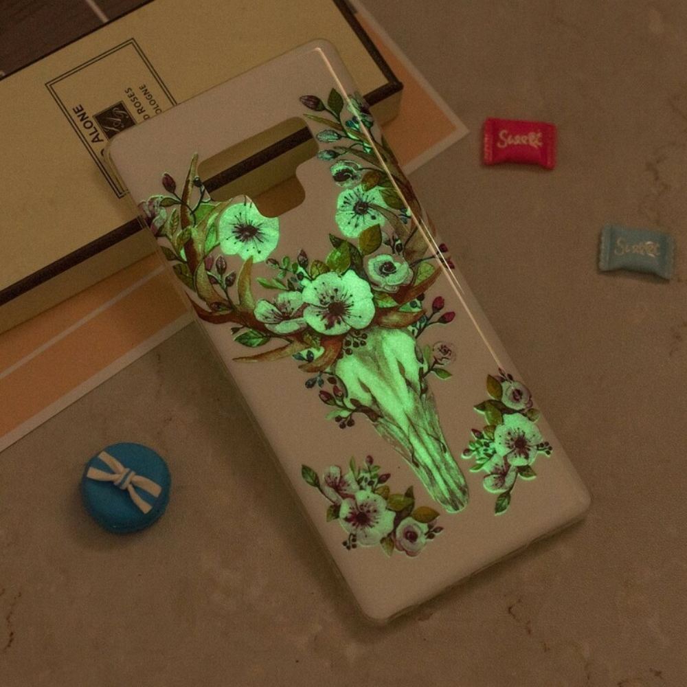 Kryt Na Samsung Galaxy Note 9 Fluorescenční Květina Elk