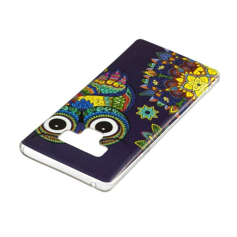 Kryt Na Samsung Galaxy Note 9 Mandala Fluorescenční Sova
