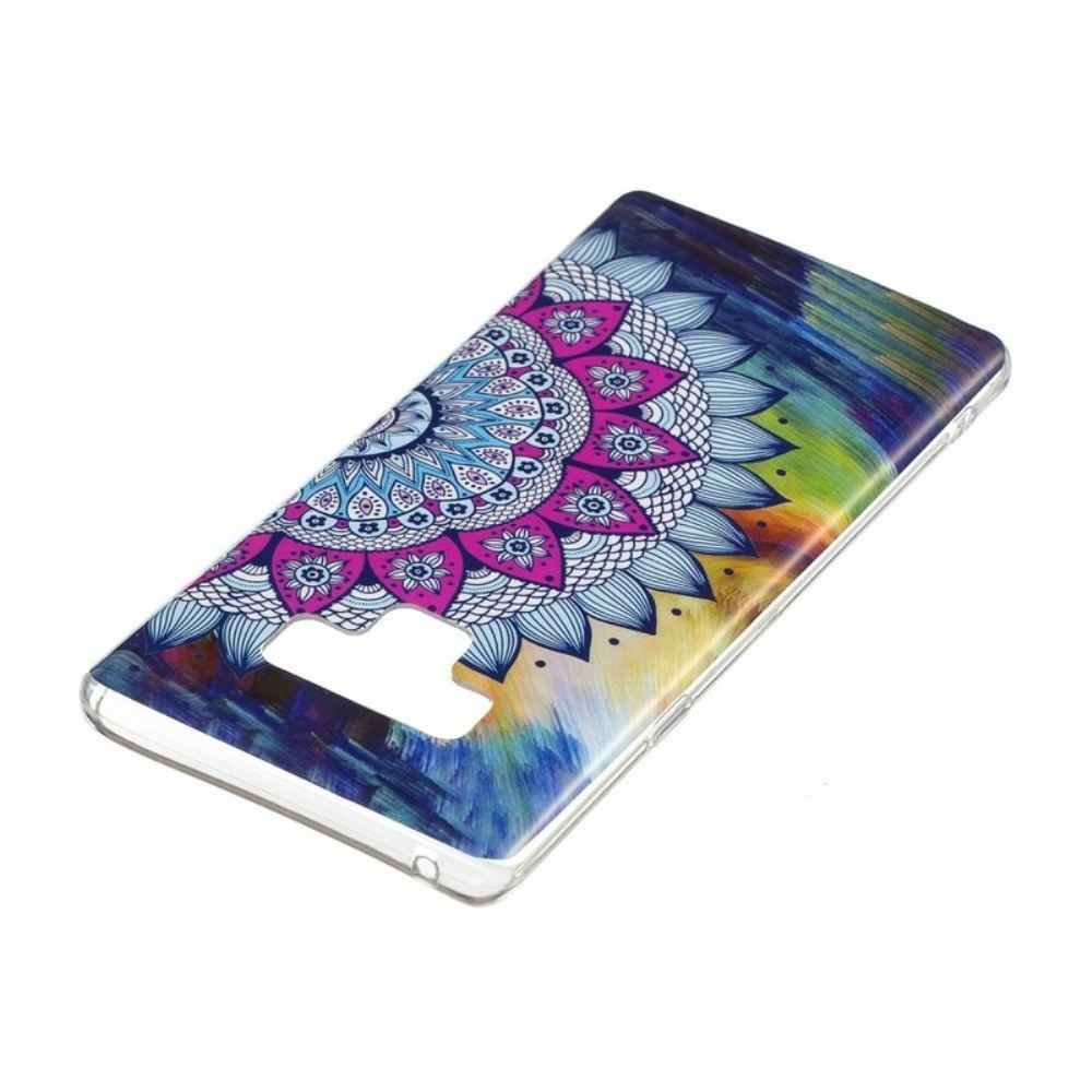Kryty Na Mobil Na Samsung Galaxy Note 9 Mandala Fluorescenční Sova