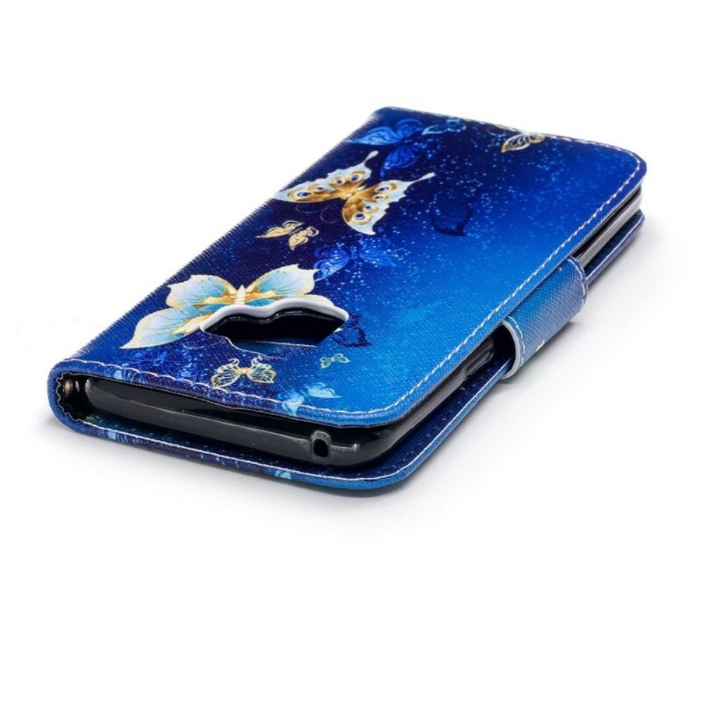 Flipové Pouzdro Na Samsung Galaxy S9 Motýli V Noci