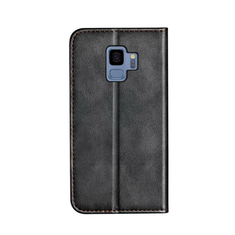 Kryty Na Mobil Na Samsung Galaxy S9 Flipové Pouzdro Dvoubarevný Kožený Efekt