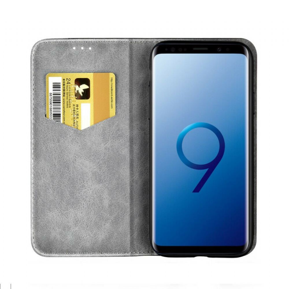 Kryty Na Mobil Na Samsung Galaxy S9 Flipové Pouzdro Dvoubarevný Kožený Efekt