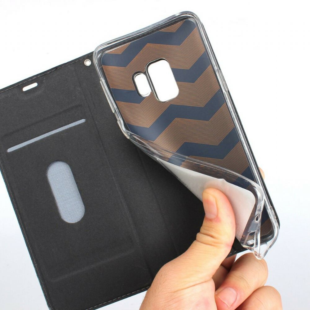 Kryty Na Mobil Na Samsung Galaxy S9 Na Lana Flipové Pouzdro Třída Imitace Kůže S Popruhem