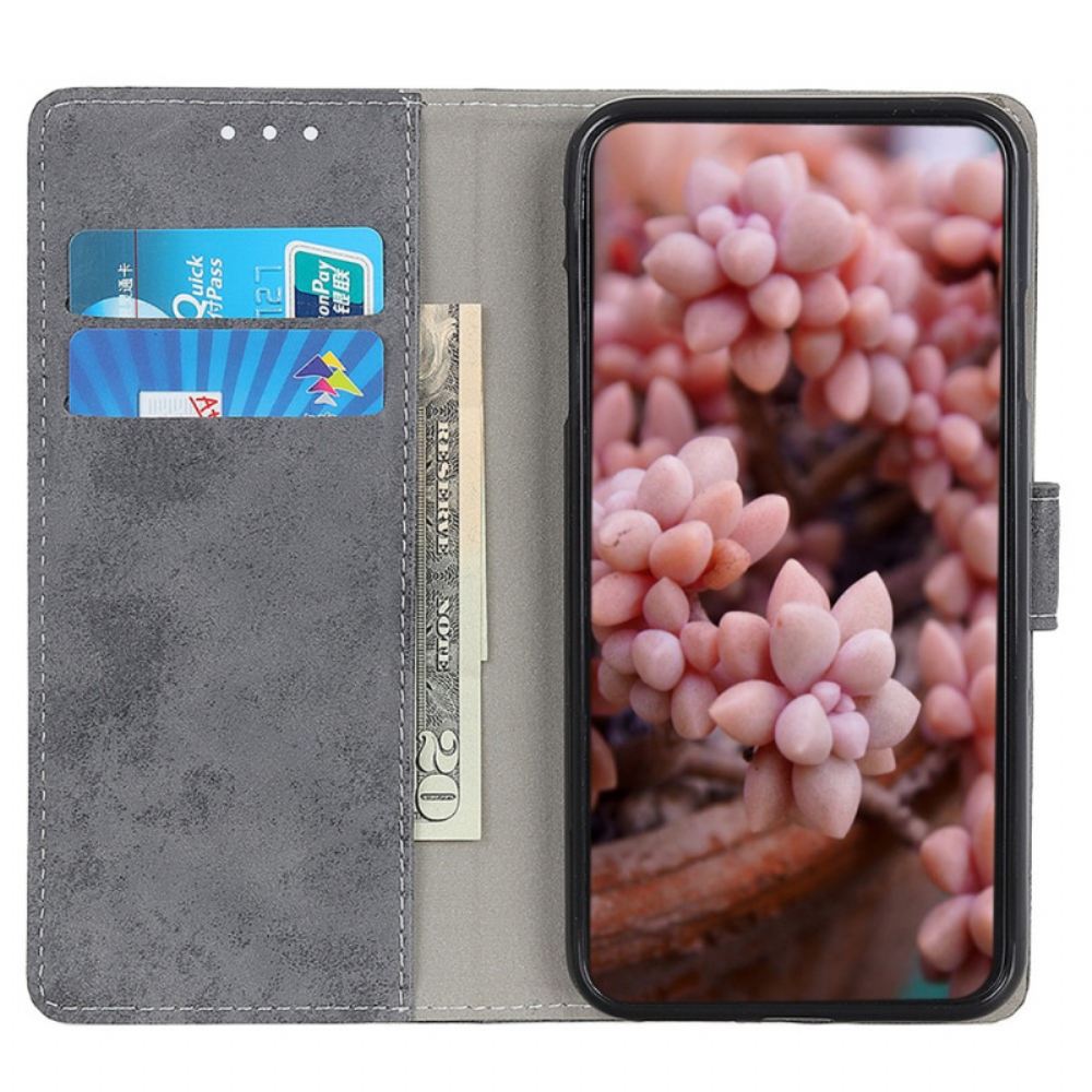 Flipové Pouzdro Na Samsung Galaxy A03 Core Vintage Kožený Efekt