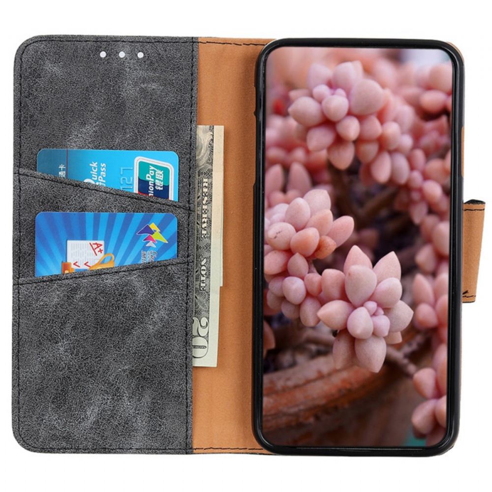 Flipové Pouzdro Na Samsung Galaxy A03 Core Vintage Štípaná Kůže