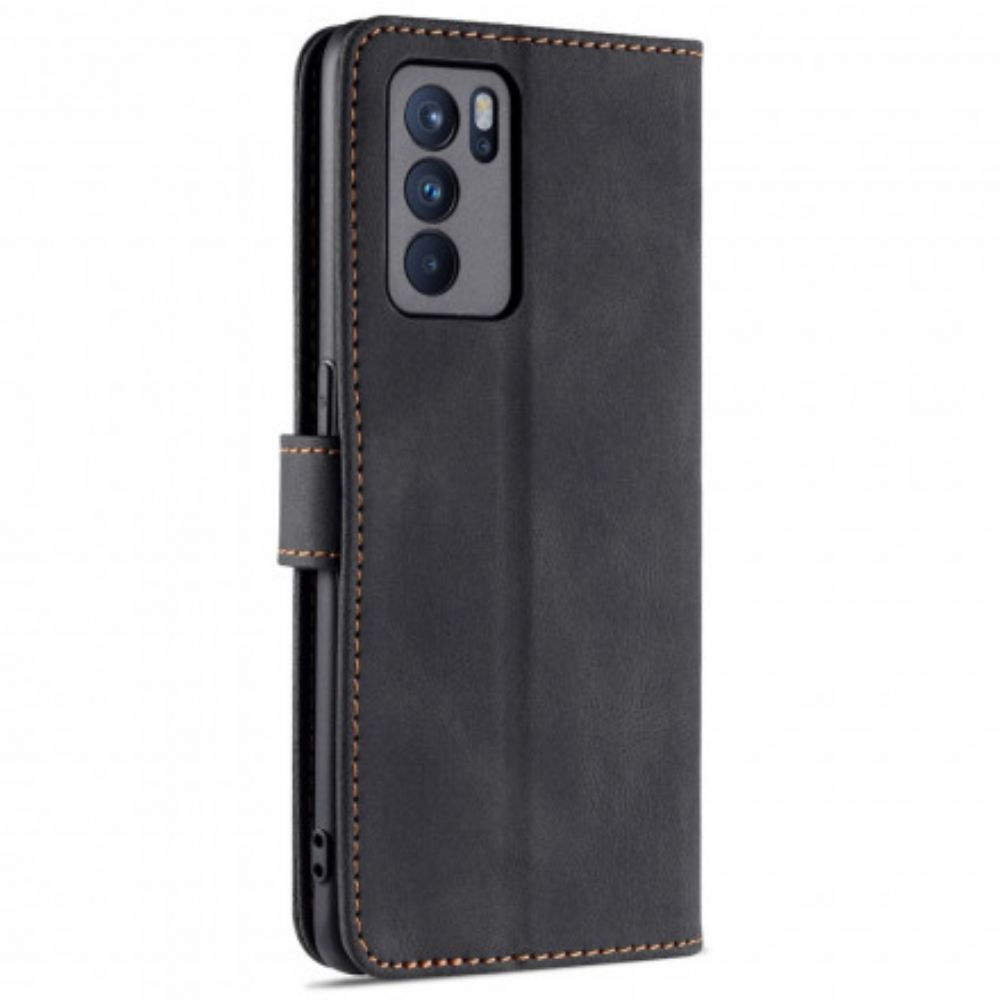 Kožené Pouzdro Na Oppo Reno 6 5G Kožený Efekt Azns Couture