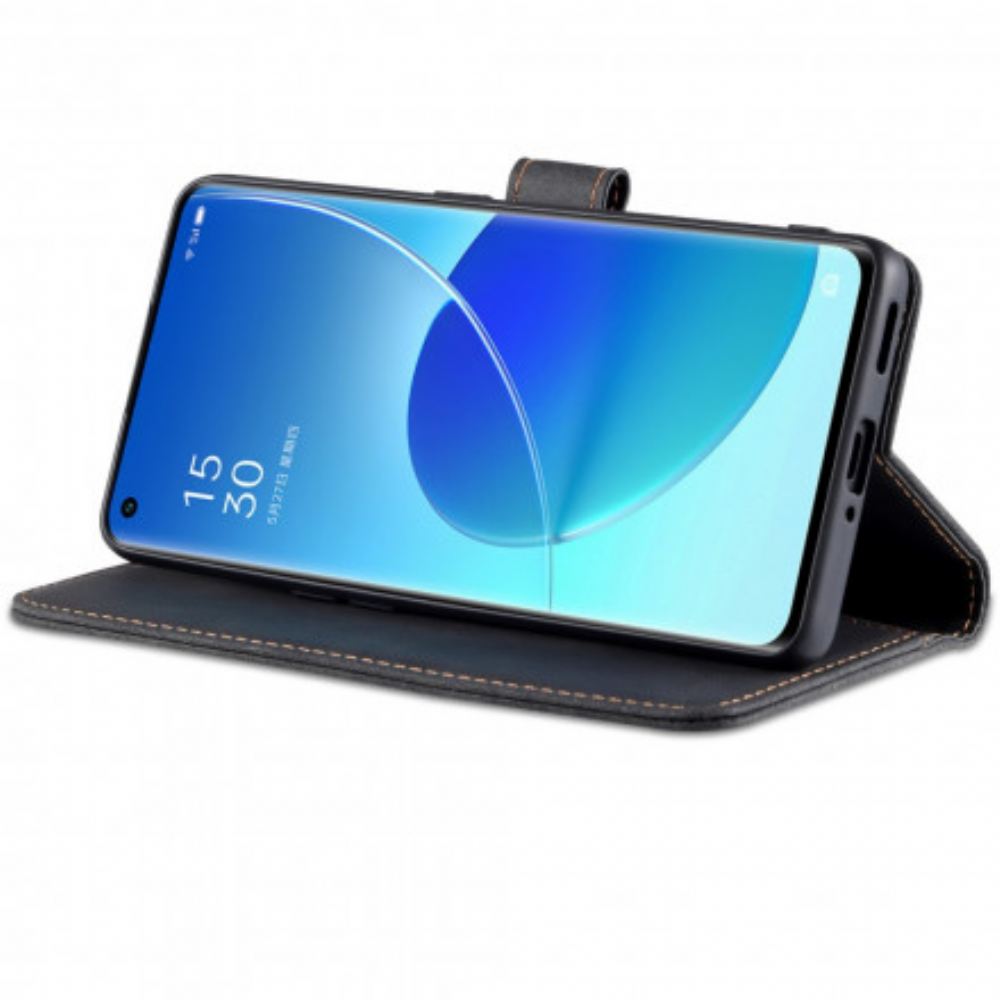 Kožené Pouzdro Na Oppo Reno 6 5G Kožený Efekt Azns Couture