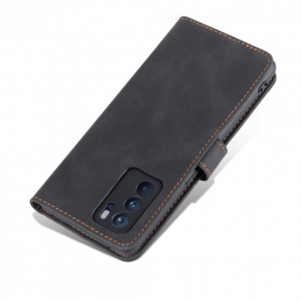 Kožené Pouzdro Na Oppo Reno 6 5G Kožený Efekt Azns Couture